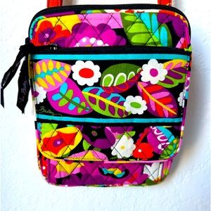Vera Bradley petite double zip crossbody shoulder bag